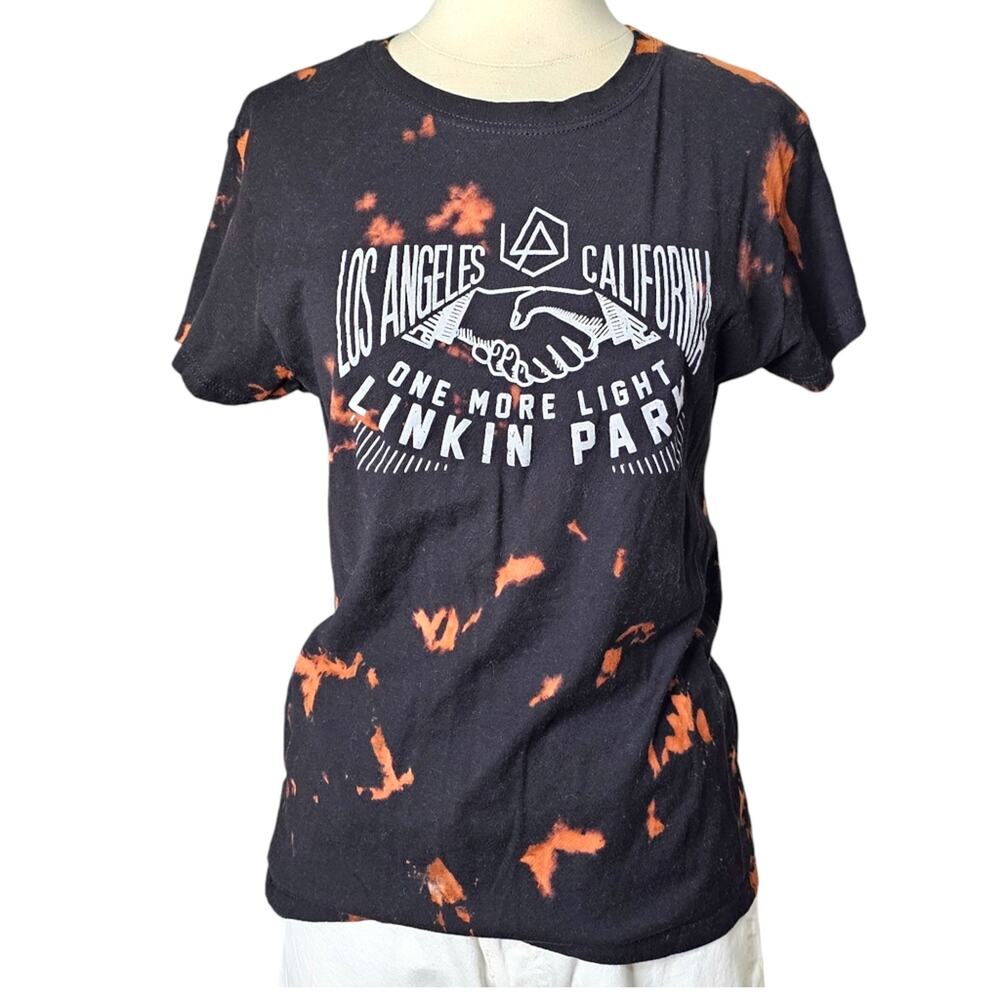 Linkin Park One More Light Concert Tee Women's Fitted Band Tshirt in XL Tie-Dye